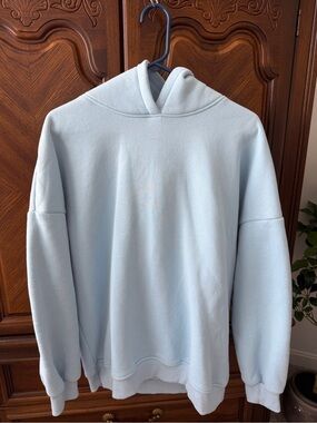 Light Blue Hoodie Sweater - Casual Pullover